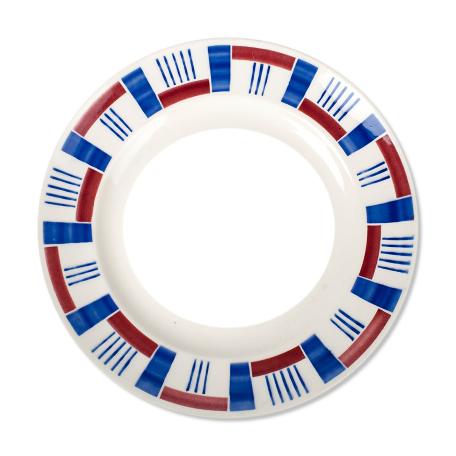 Badonviller Fenal round dish. France model Mogador. French Antique