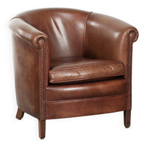 Fauteuil club en cuir - couleur