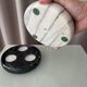 Pair of Vintage Marble Triple Tealight Candle Holders – Black & White