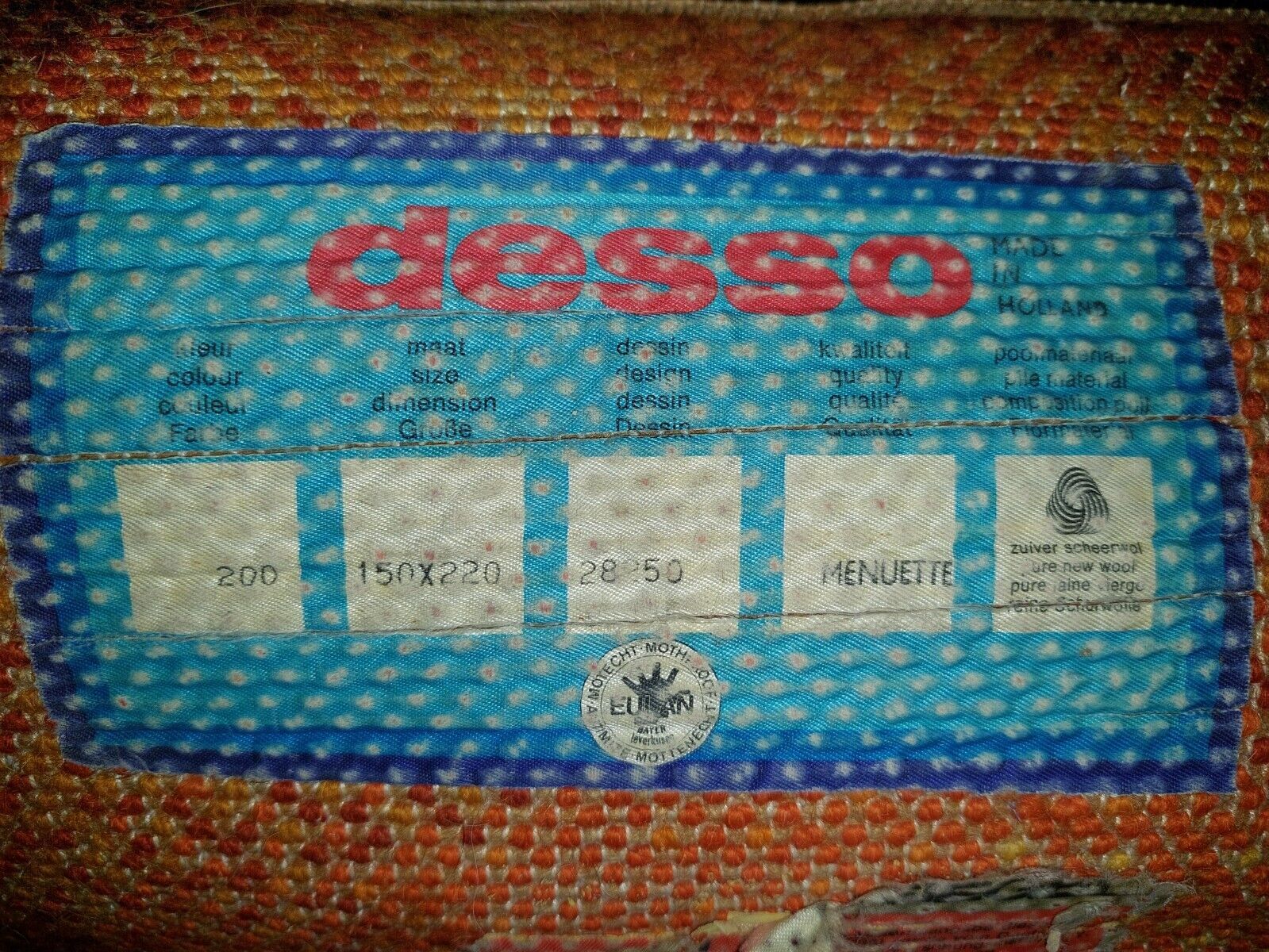 Large abstract rug by Desso