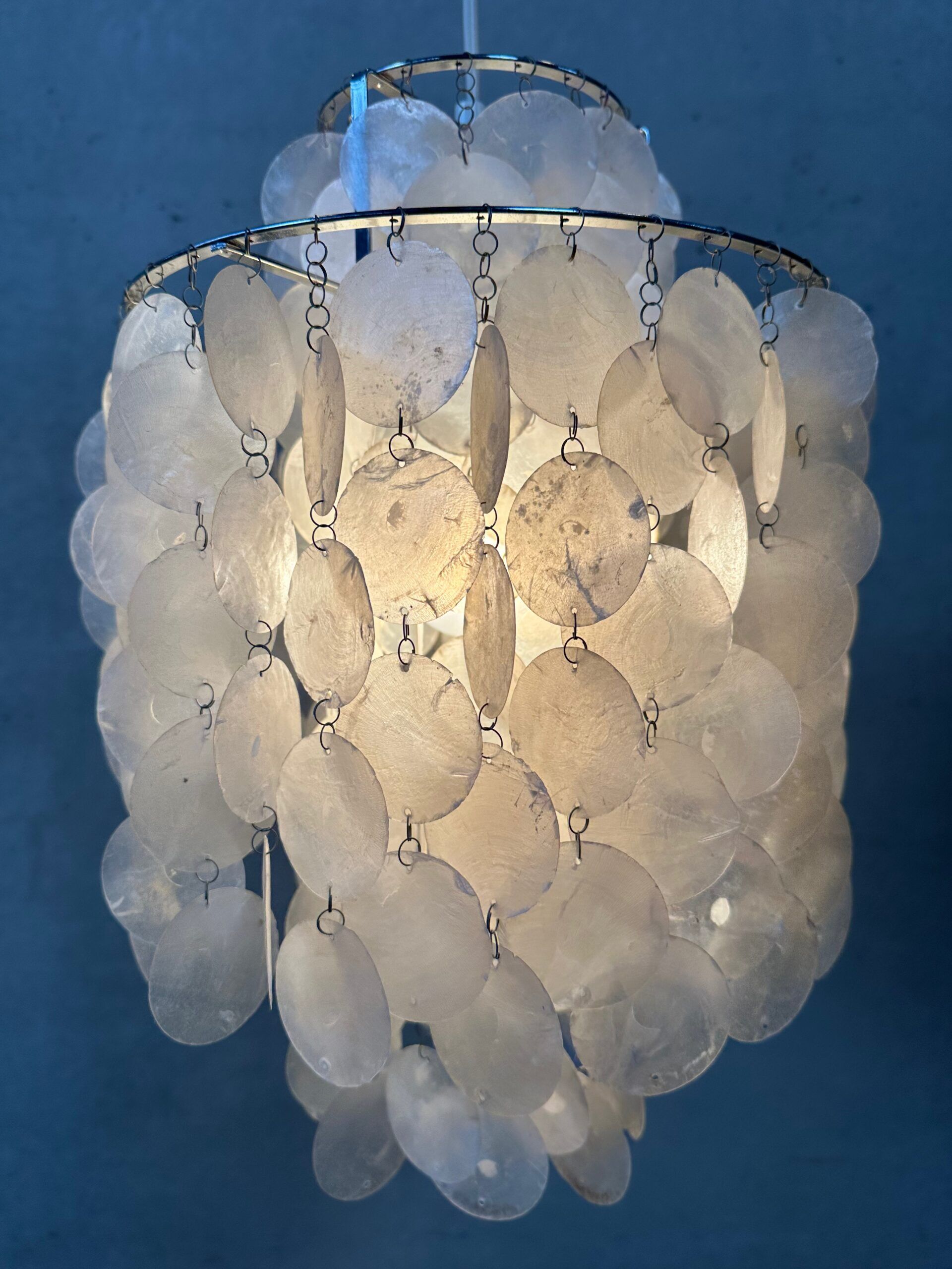 Vintage capiz pendant lamp