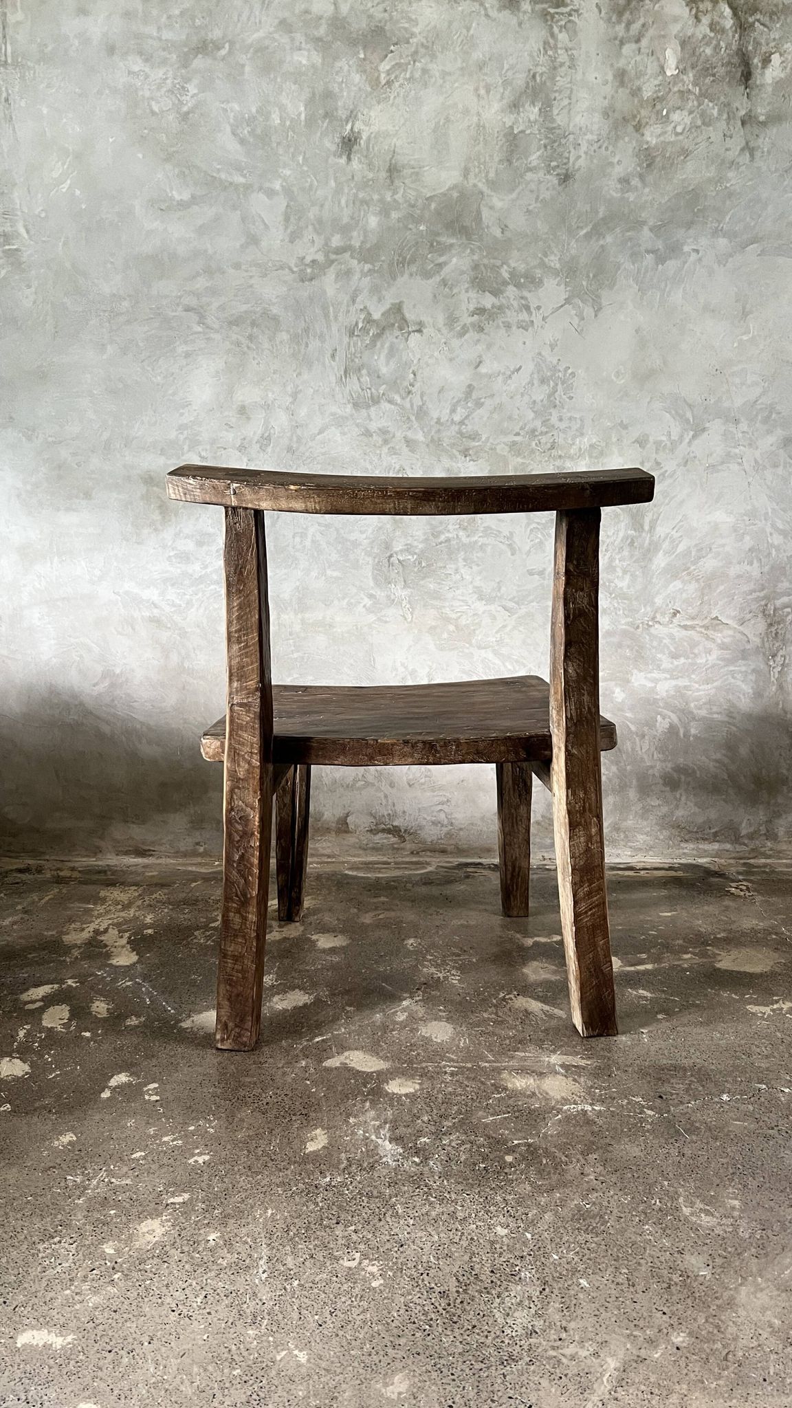 Large old teak chair or armchair H84 L60