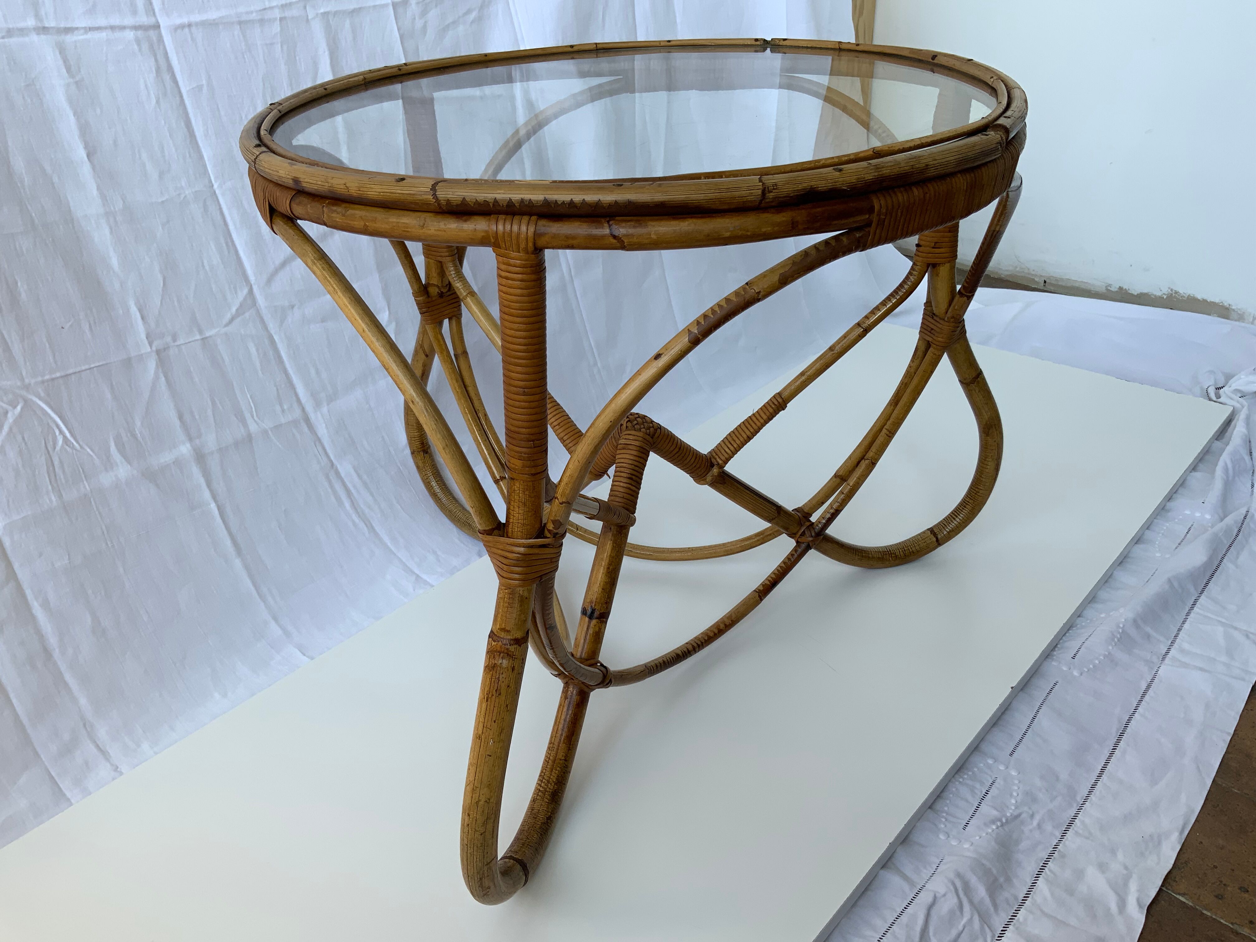 Rattan coffee table