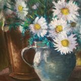Huile sur panneau nature morte