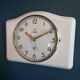 Vintage ceramic clock silent rectangular wall clock "Junghans white"