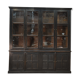 Glass library in teak 1970 patinated black