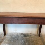 Bistro vintage table in blond walnut, 1940-50