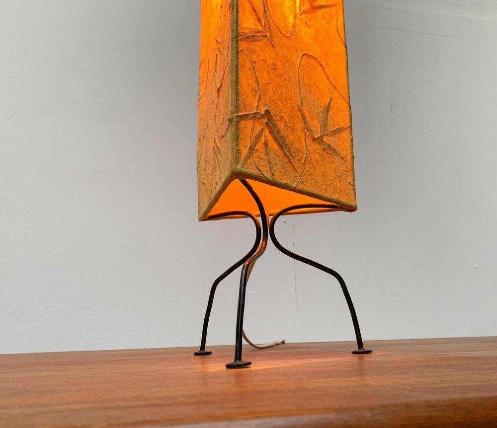 Mid-century tripod paper table lamp