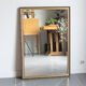 Miroir biseauté doré 93x64 cm