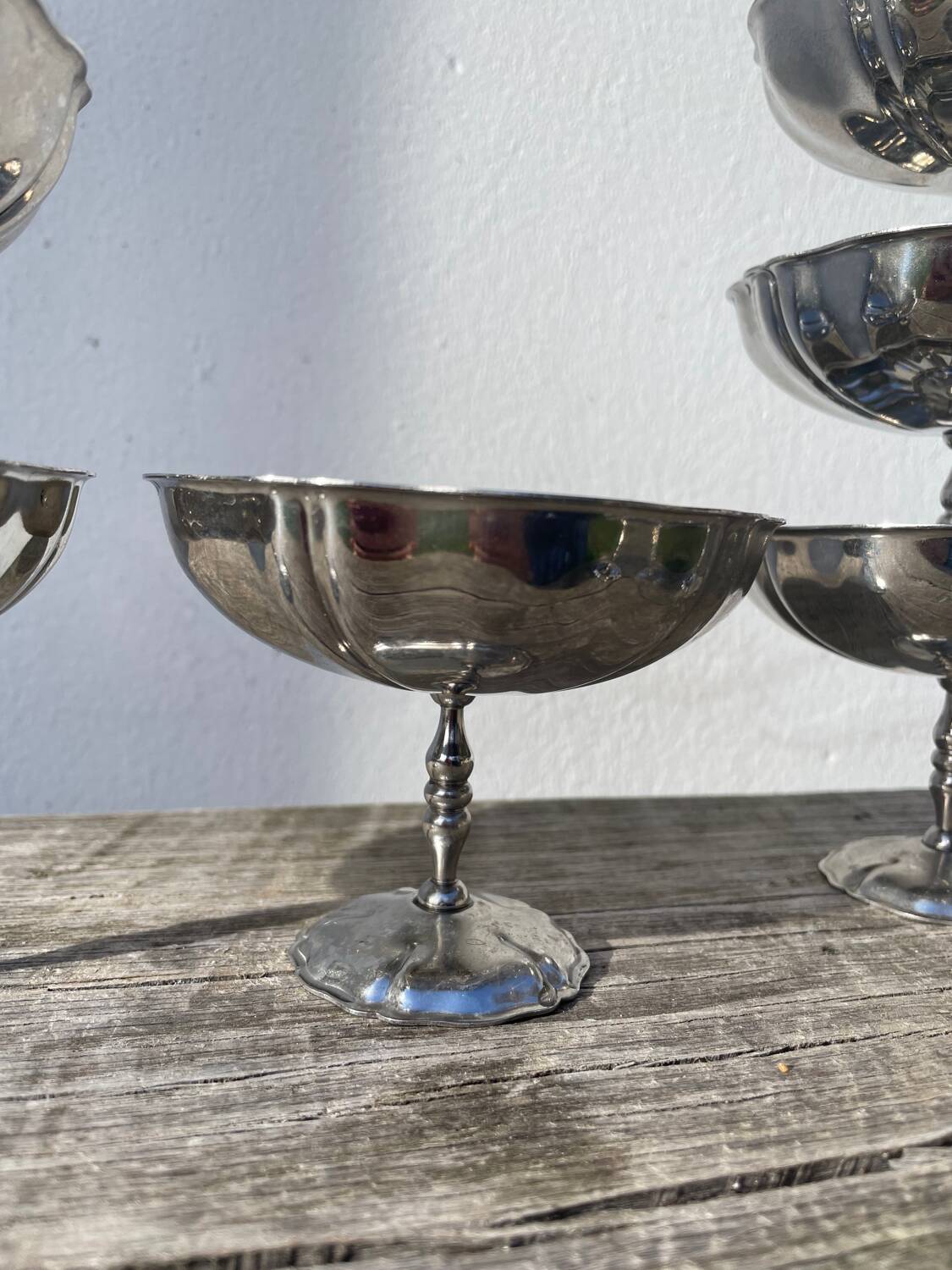 11 stainless steel cups / bowls 1970