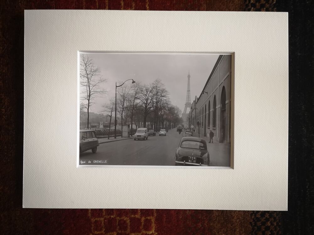Photograph 18x24cm - Black and white silver print - Paris- Quai de Grenelle - 1950s-1960s