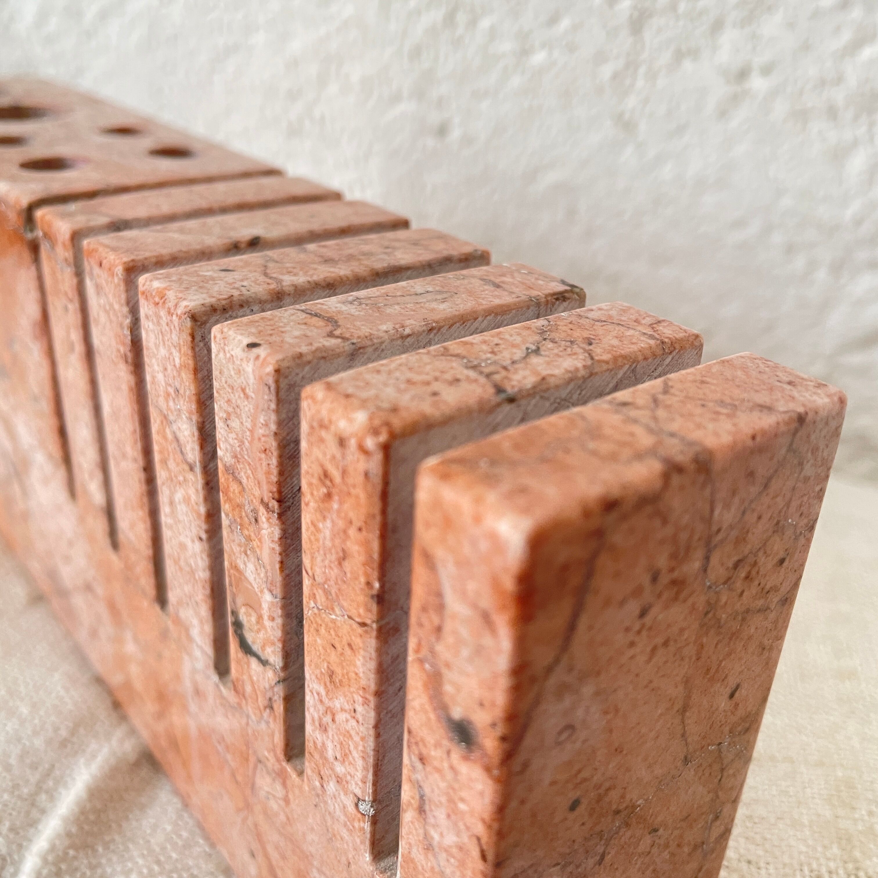 Pencil holder letter press paper design marble 1960 70 1970 sculpture