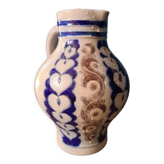 Stoneware salt glaze jug or vase from West Germany 1930s