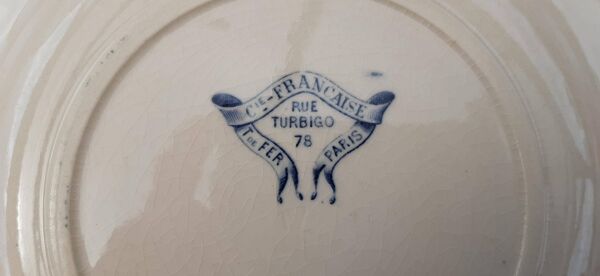 Lot de 6 assiettes anciennes terre de fer