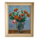 Old oil painting on panel bouquet of flowers