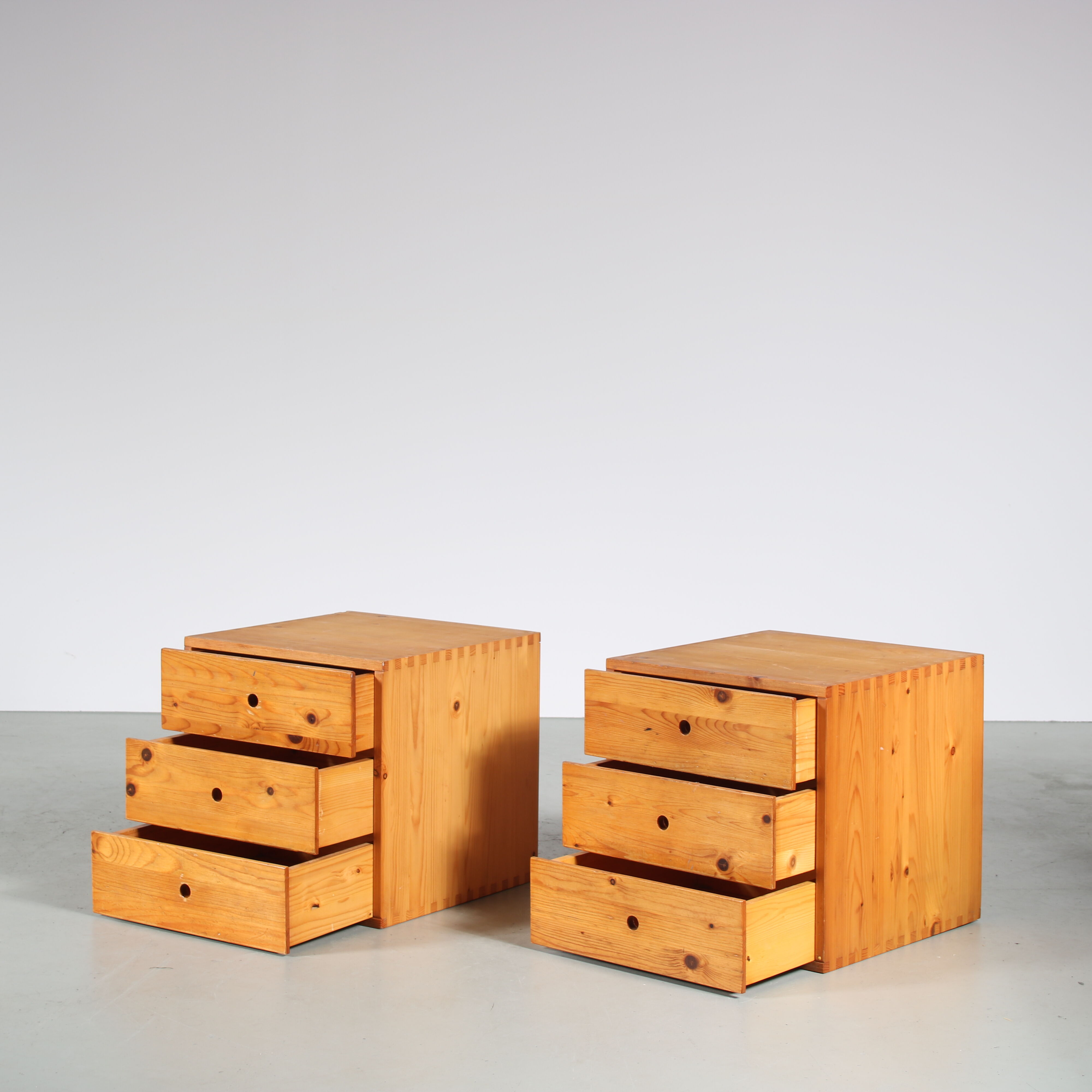 Pair of night stands by Ate van Apeldoorn for Houtwerk Hattem, Netherlands 1960