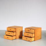 Pair of night stands by Ate van Apeldoorn for Houtwerk Hattem, Netherlands 1960