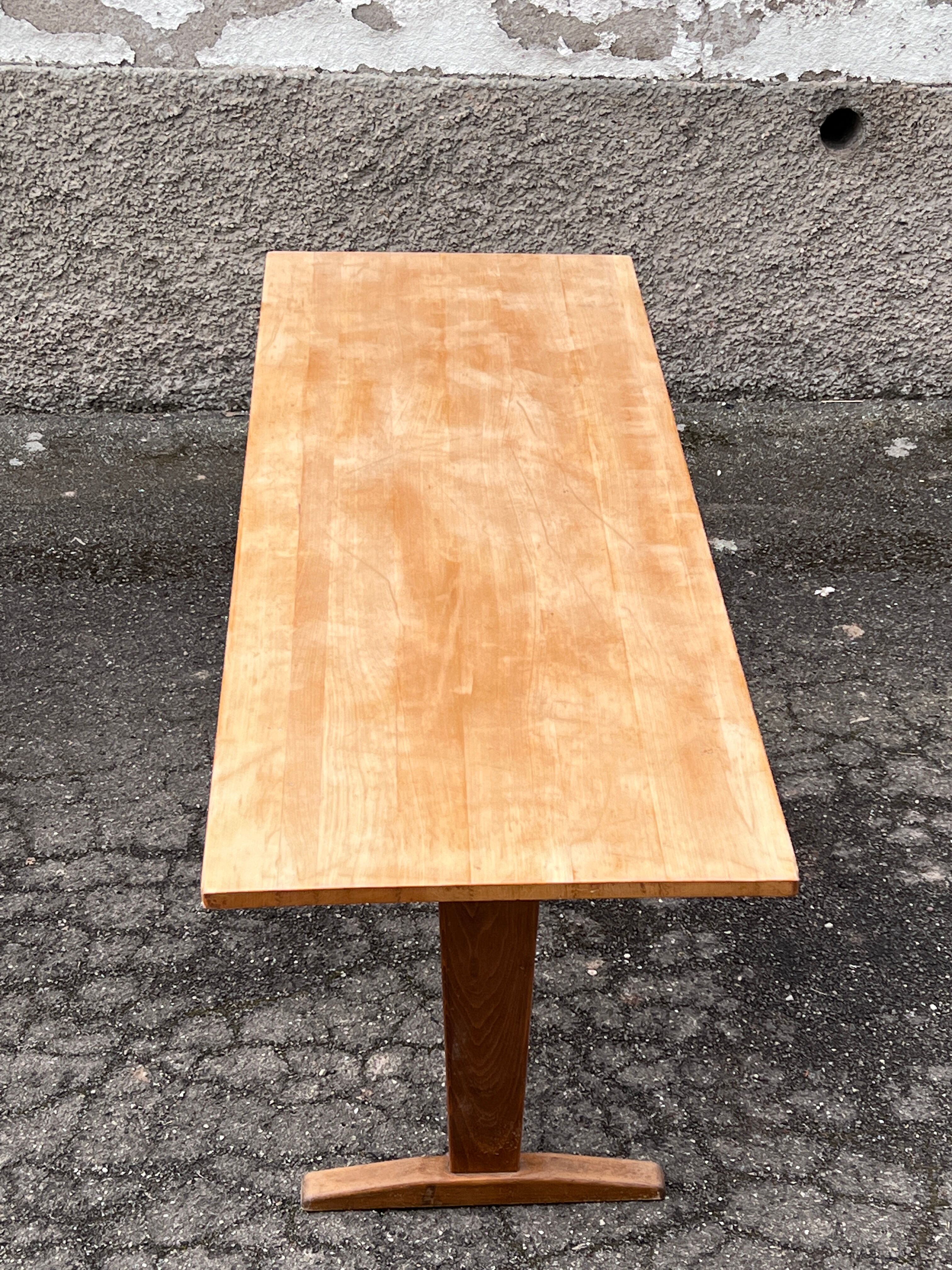 Trio de table bistrot vintage pliante 1950