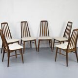 Chaises Eva en Teck par Niels Koefoed pour Koefoeds Hornslet, 1960s, Set de 6