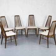 Chaises Eva en Teck par Niels Koefoed pour Koefoeds Hornslet, 1960s, Set de 6