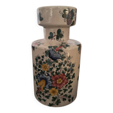 vase vintage Bassano en céramique fleurie – Italie années 60/70