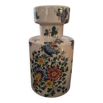 vintage Bassano vase in floral ceramic – Italy 1960s/70s