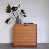 Vintage tambour cabinet - archive in oak