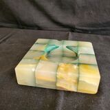 Green marble ashtray
