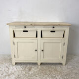 Sideboard beige light top solid wood raw