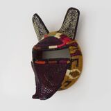 Folk art Handwoven decorative mask from Panama, Nemboro