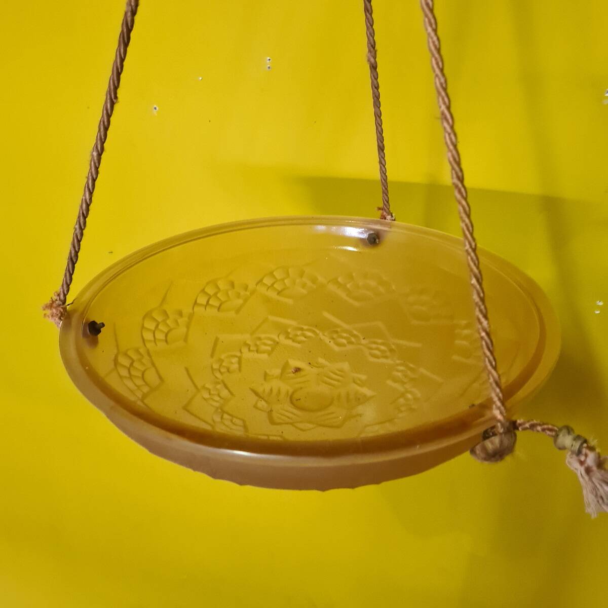 French Art Deco Rosé Glass Bowl Lamp signed by Sonover, from the 1920/30s.