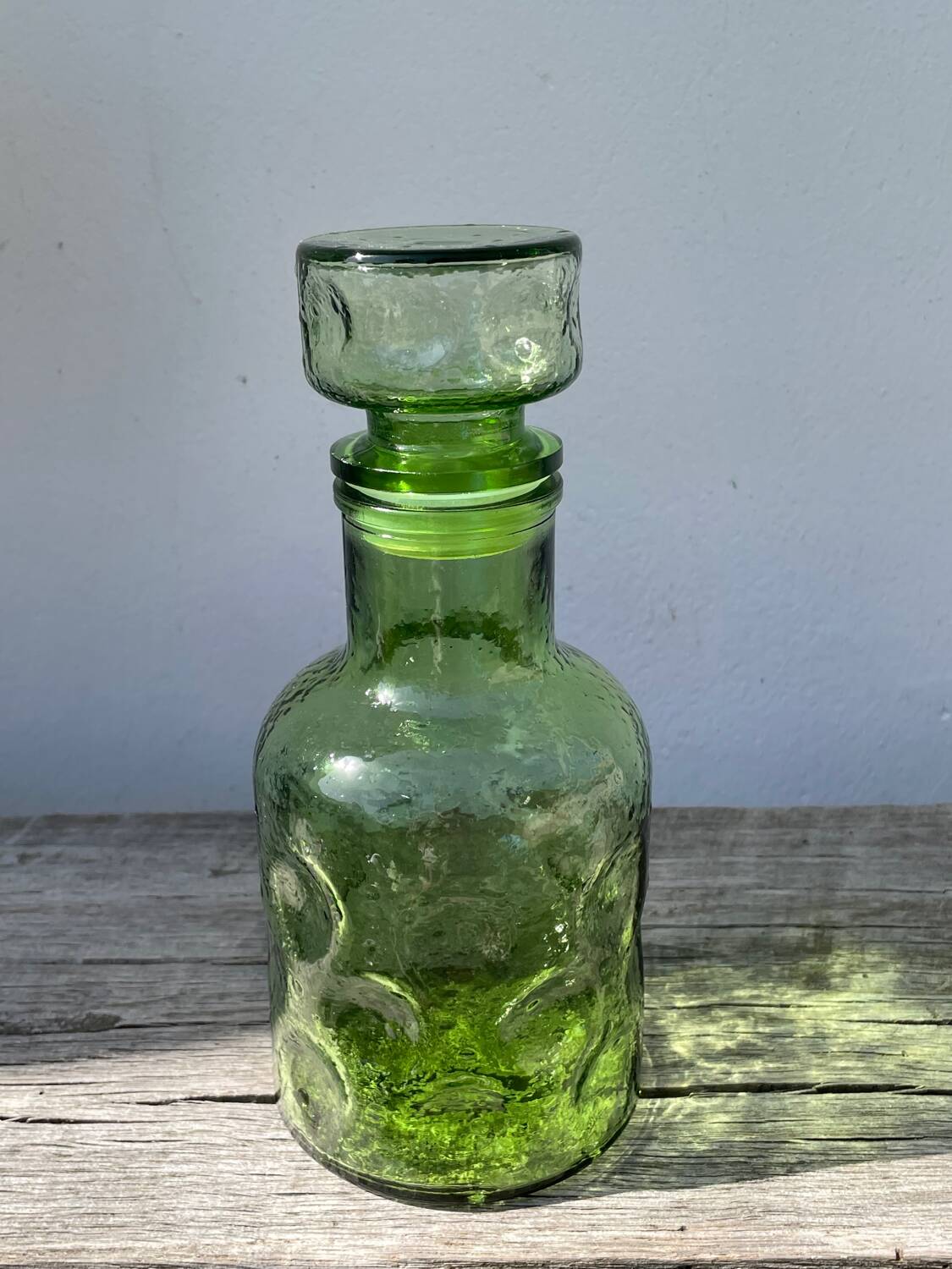 Green glass bottle 1970
