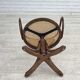 1950s, swivel armchair, bent wood, furniture mesh.