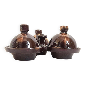 Set pour 3 condiments Années 70