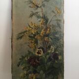 Oil on old canvas