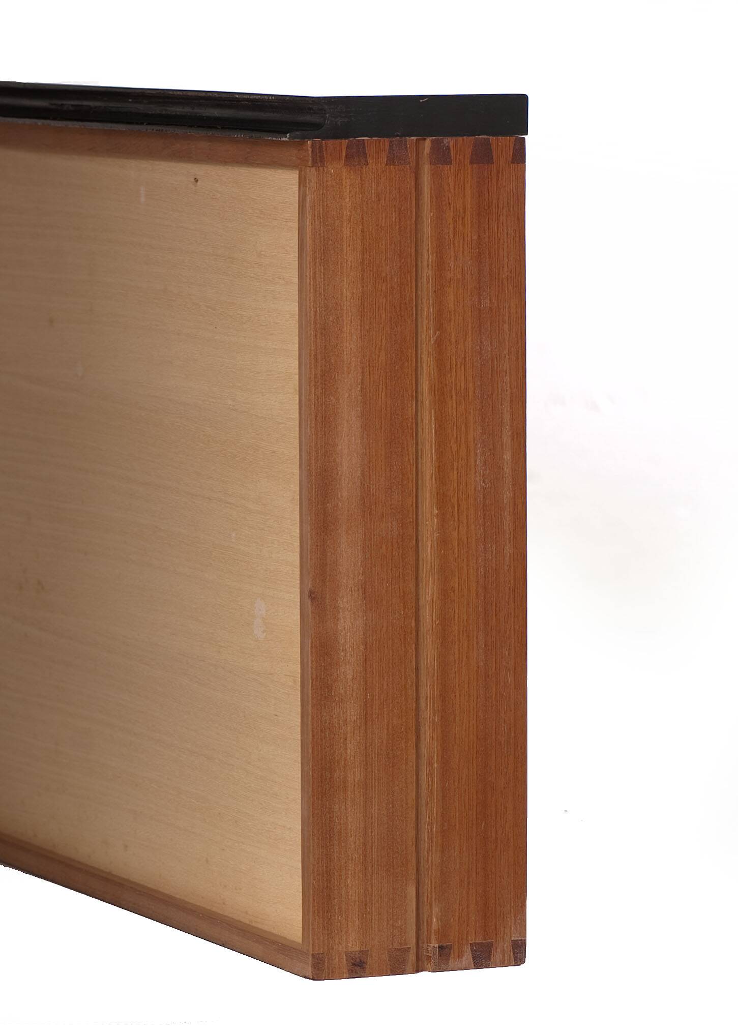 3-drawer varnished rosewood chest of drawers from the 60s