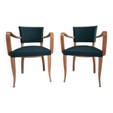 Pair of bridge armchairs