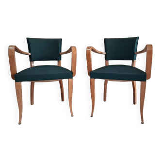 Pair of bridge armchairs