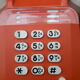 Vintage orange phone S63 Socotel keyboard
