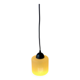 Suspension en verre en forme de « canette » rayée, Mid-Century