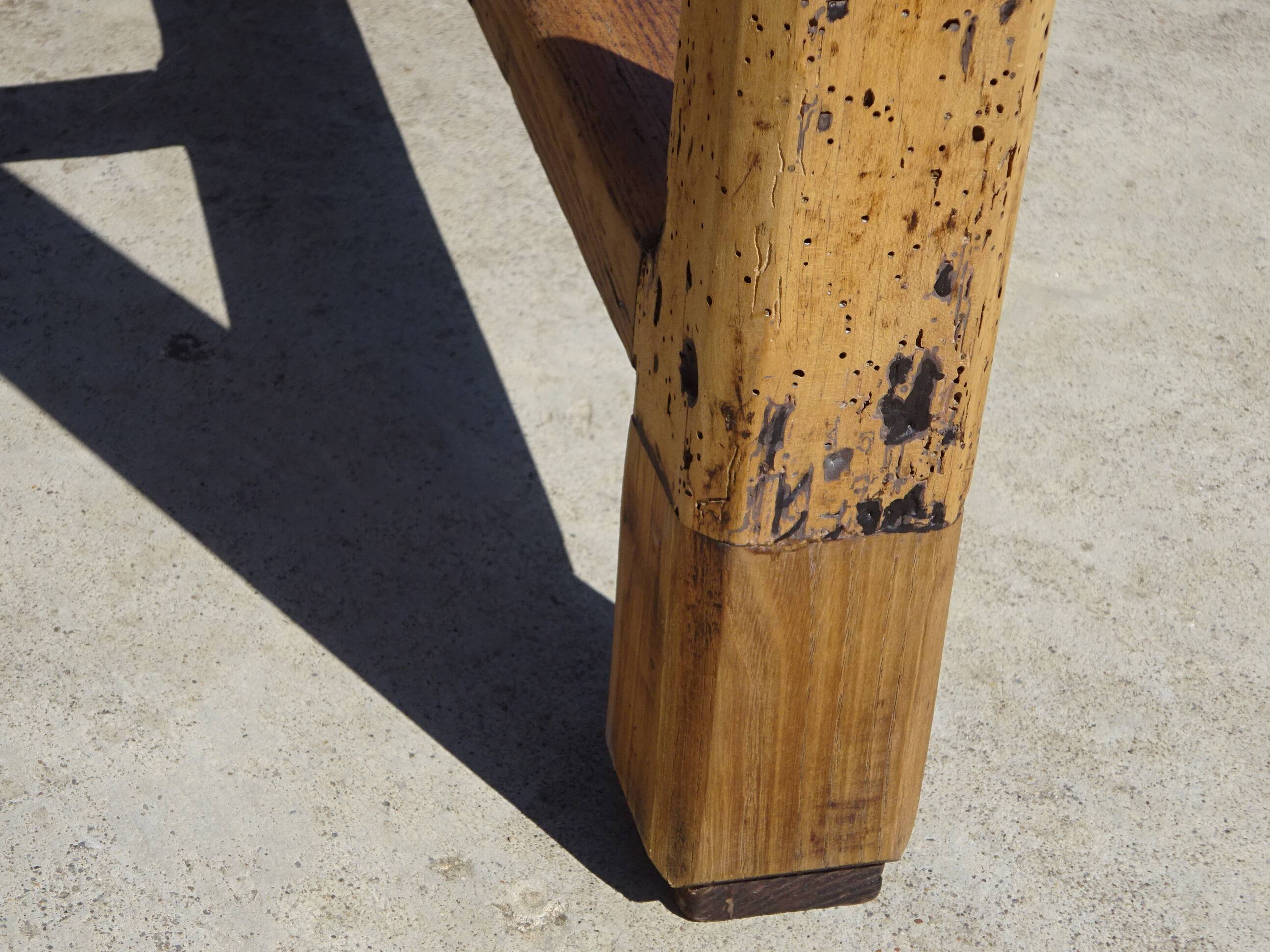 Ancienne table de ferme en chêne massif