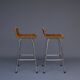 Chromed Steel and Rattan Bar Stools from Rohé Noordwolde, 1960s, Set of 2