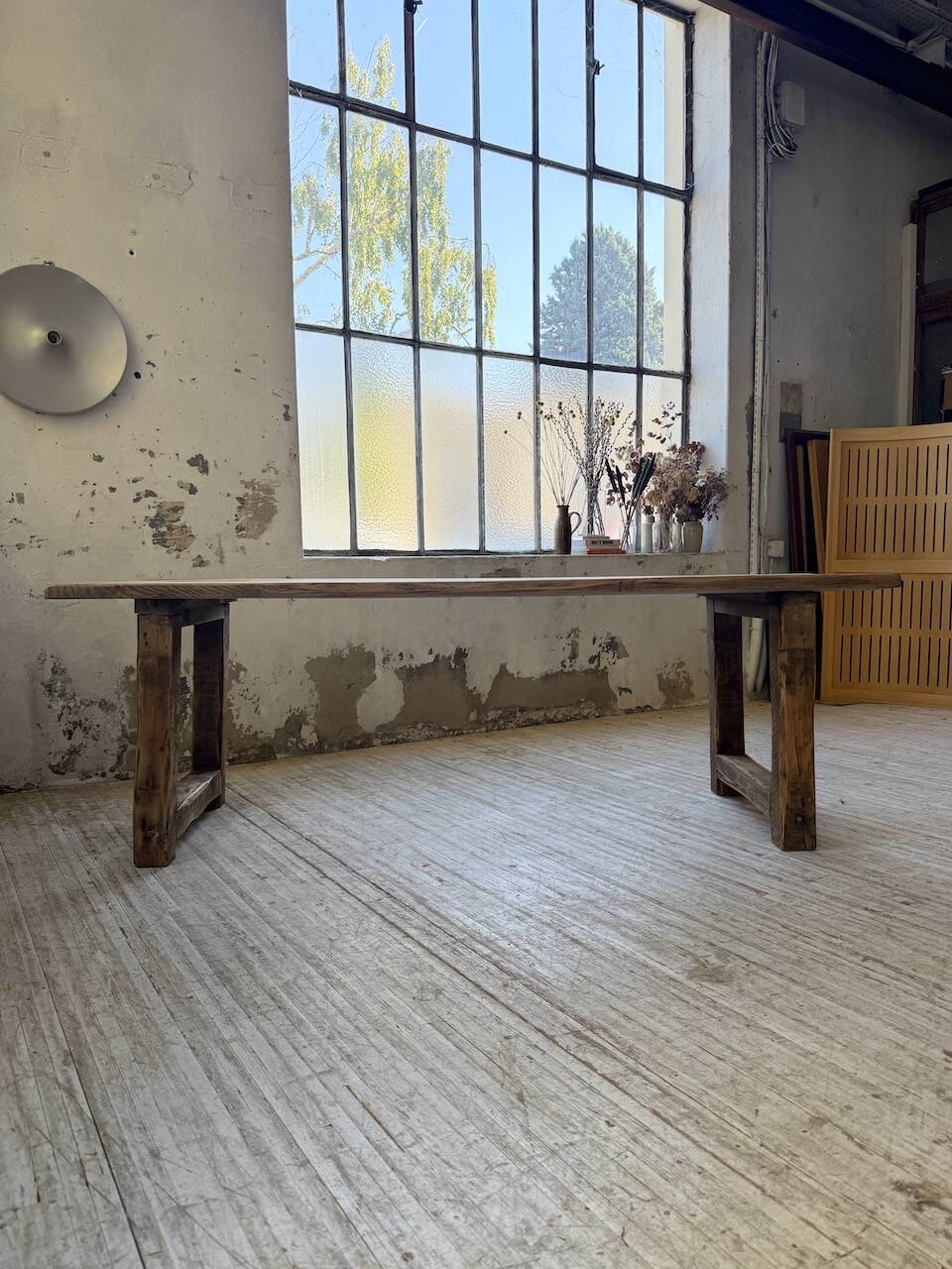 1950s pine farmhouse table 220cm