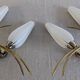 Pair of double brass wall lights from the 50s/60s