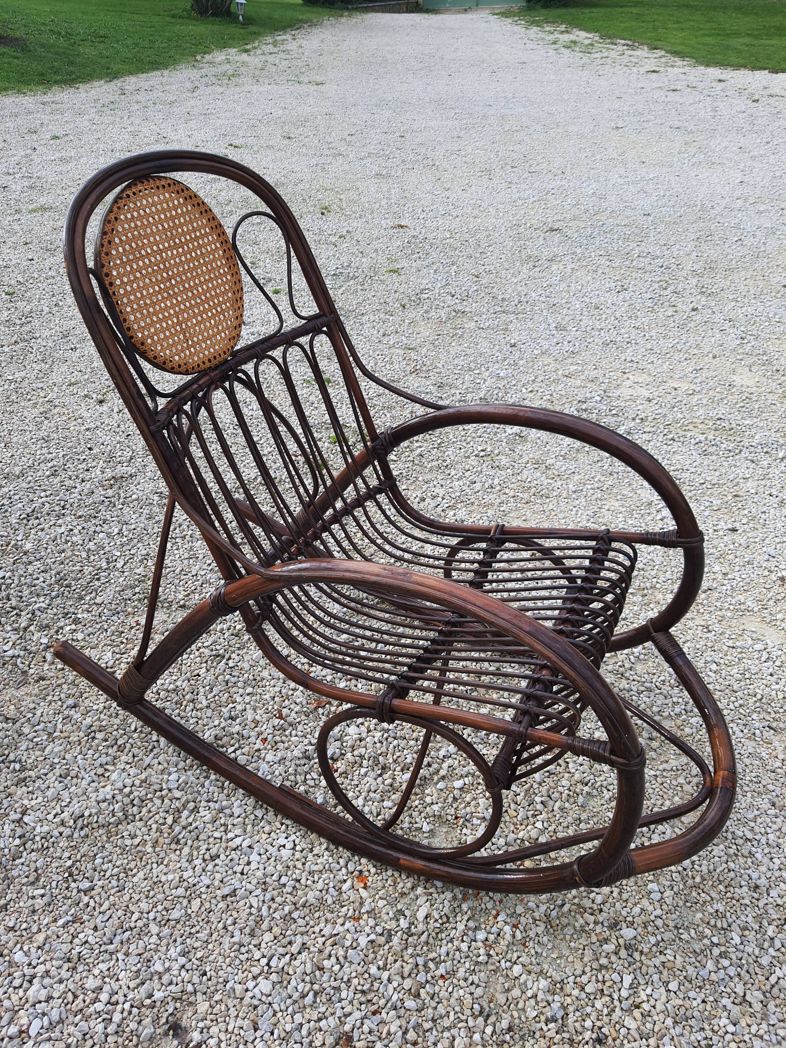 Rattan rocking-chair