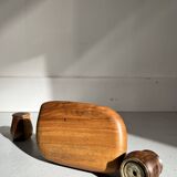 Scandinavian teak wood salt and pepper shaker set, 1950