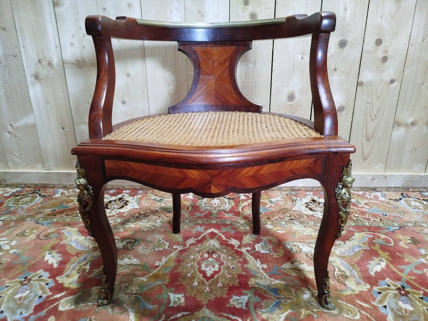 Louis XV style caned office chair - Transition