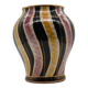 Vase H. Bequet Quaregnon Belgium hand painted ceramic mid century.
