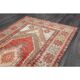 1970s Vintage Turkish Hand-Knotted Wool Cotton Red Area Rug 110x186