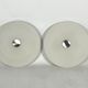 Stilux Milano, pair of round opaline glass ceiling lamps. 1960s